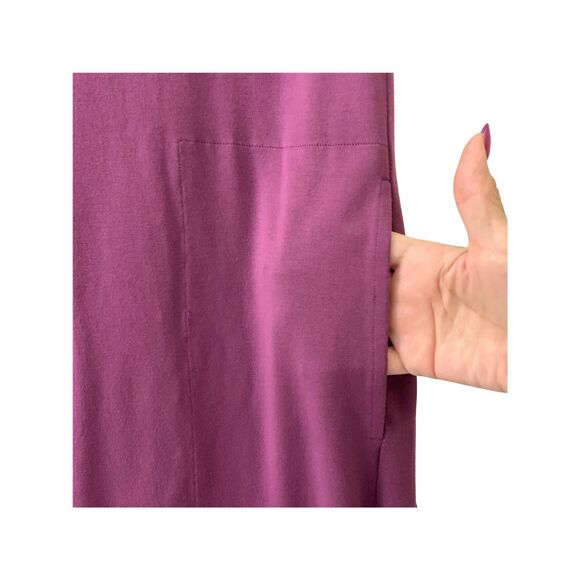 Eileen Fisher Plum Purple Dress with Twisted Back Detail  Size XXS - Picture 5 of 9
